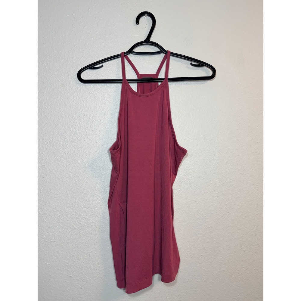 Athleta Renew High Neck Tank Top Raspberry Pink Racerback S